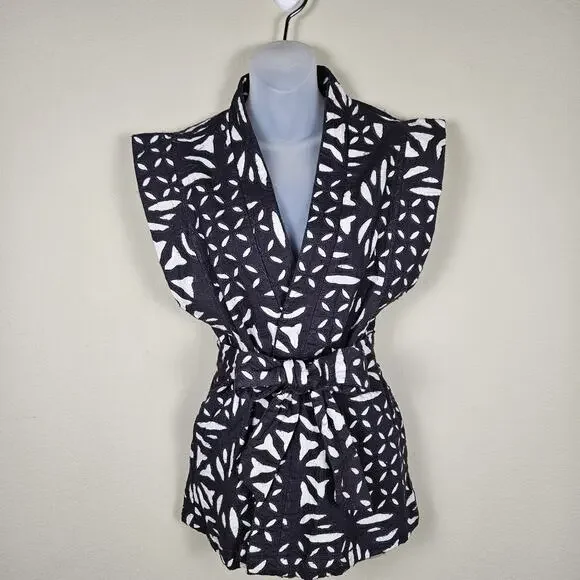 MANGO Embroidered Gilet Vest Womens S Lagenlook Handmade Layer Scandi Girl NEW - Picture 6 of 16